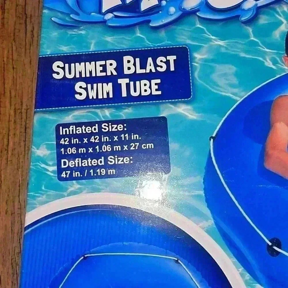 2 Summer Blast Swim Tubes. 1 Blue & 1 Orange - Picture 5 of 5